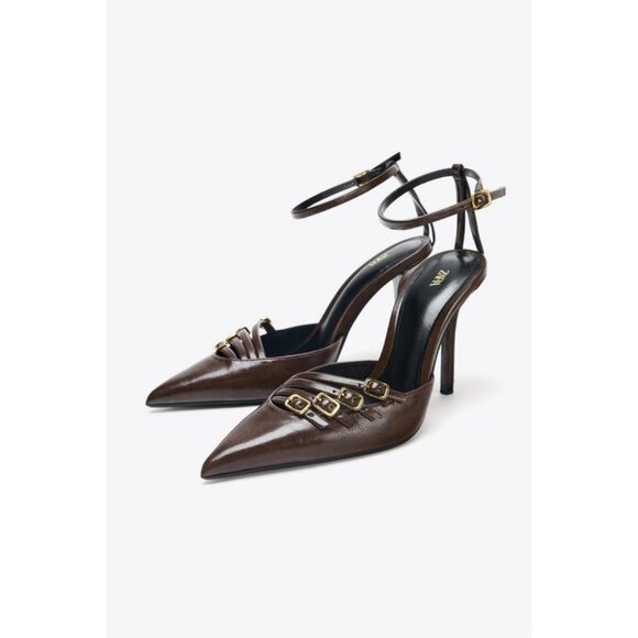 ZARA BUCKLED HIGH-HEEL SHOES - Picture 4 of 5